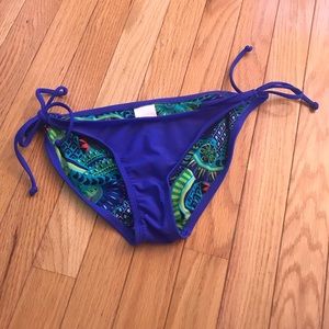 Xhilaration Royal Blue Side-tie Bikini Bottoms